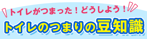 トイレのつまりの豆知識